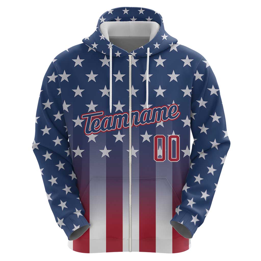 Personalized Team Name American Hoodie USA Flag Fashion Sports DT03