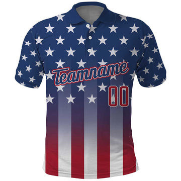 Personalized Team Name American Polo Shirt USA Flag Fashion Sports DT03