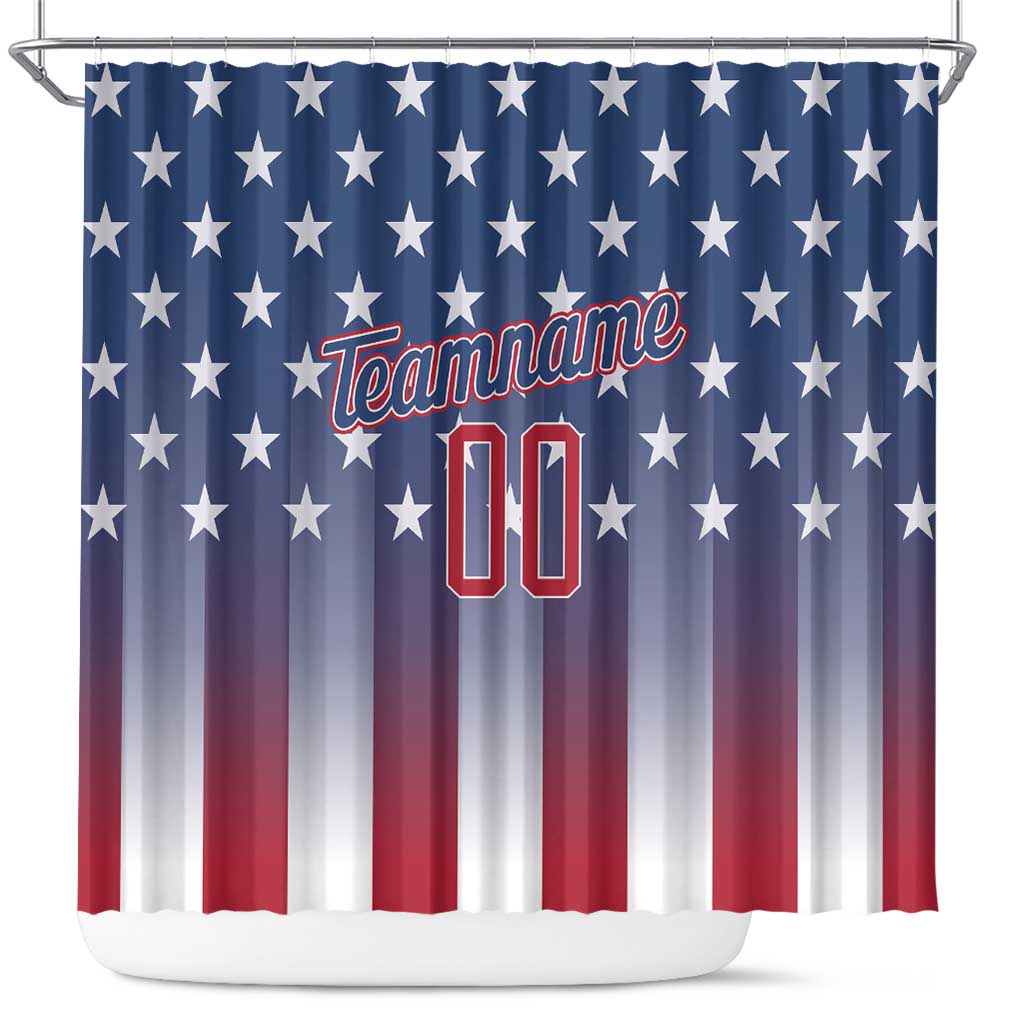 Personalized Team Name American Shower Curtain USA Flag Fashion Sports DT03