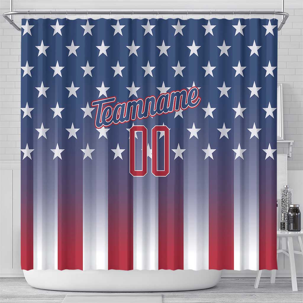 Personalized Team Name American Shower Curtain USA Flag Fashion Sports DT03