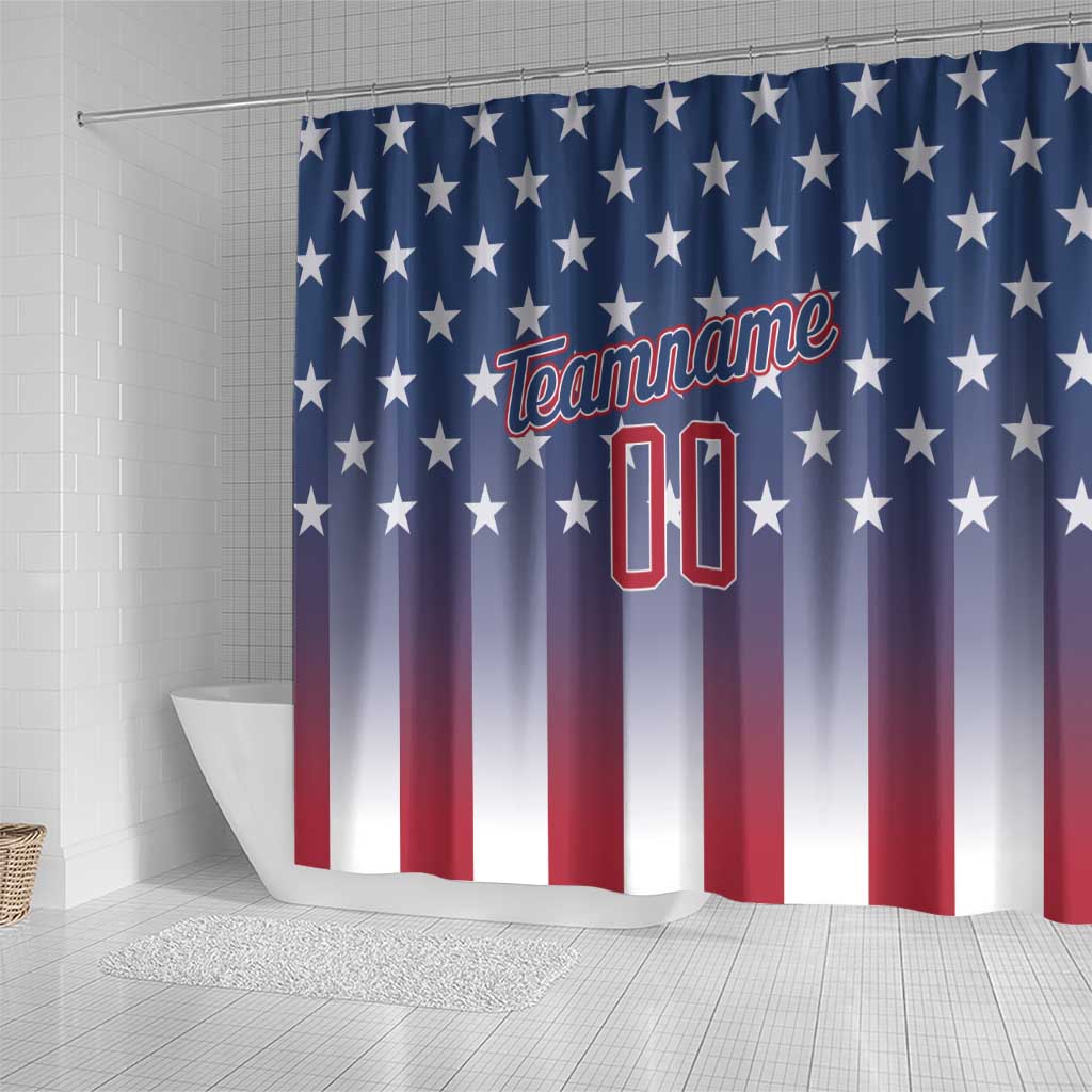 Personalized Team Name American Shower Curtain USA Flag Fashion Sports DT03