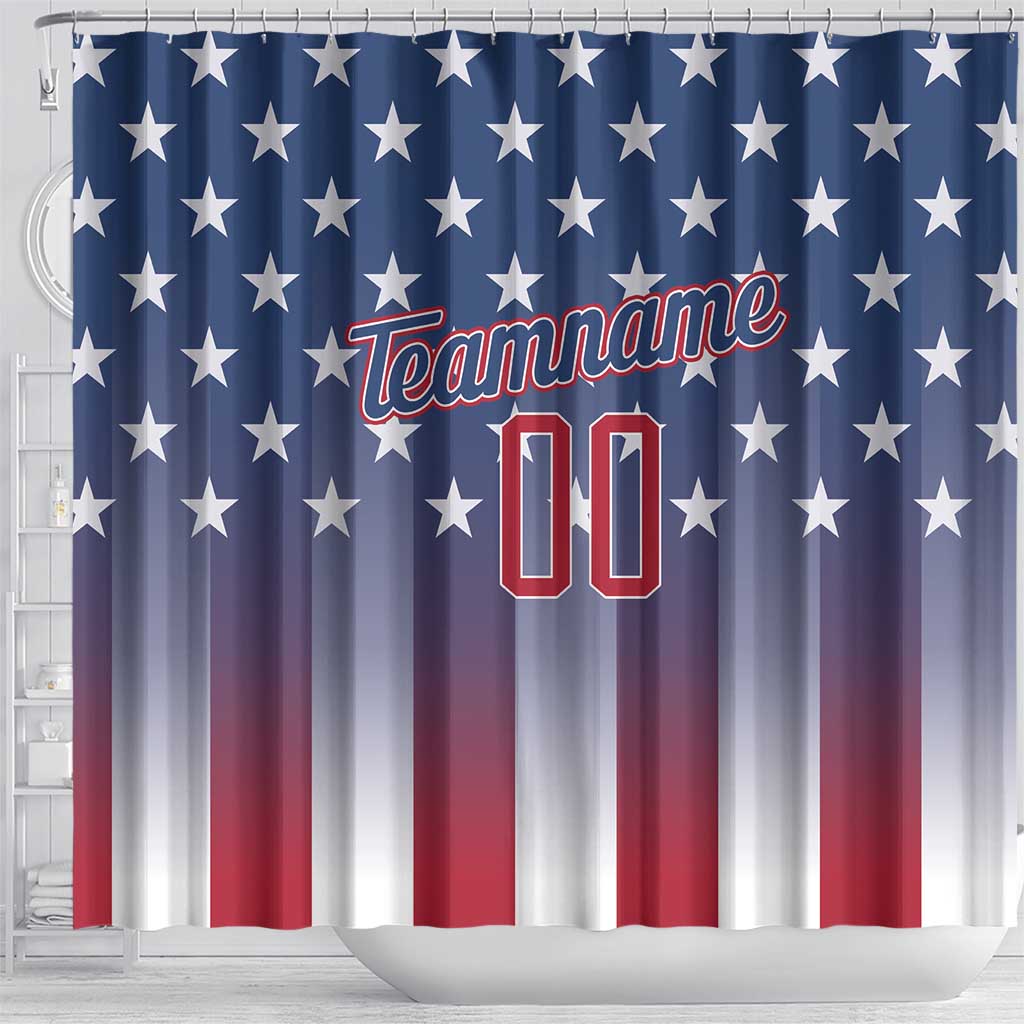 Personalized Team Name American Shower Curtain USA Flag Fashion Sports DT03