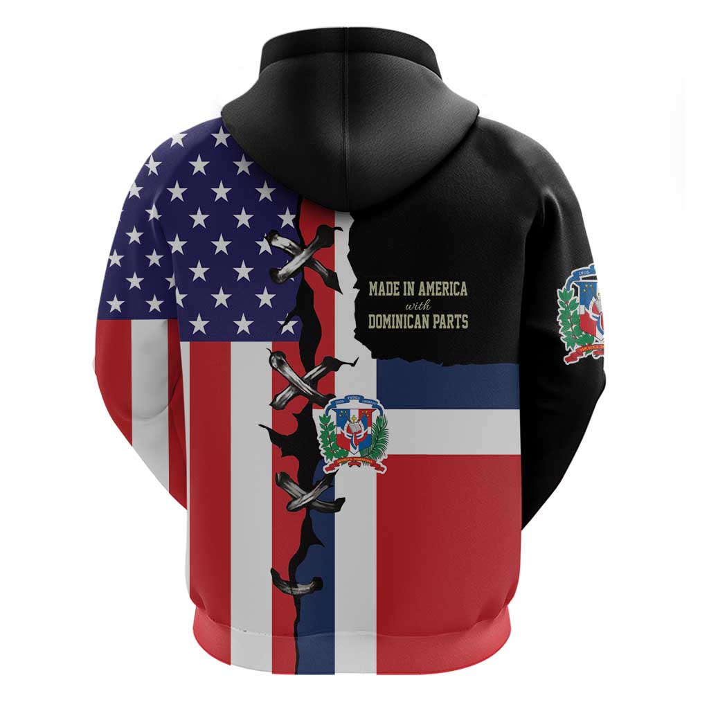 Dominican Republic Hoodie Made In America with Dominican Parts DT03