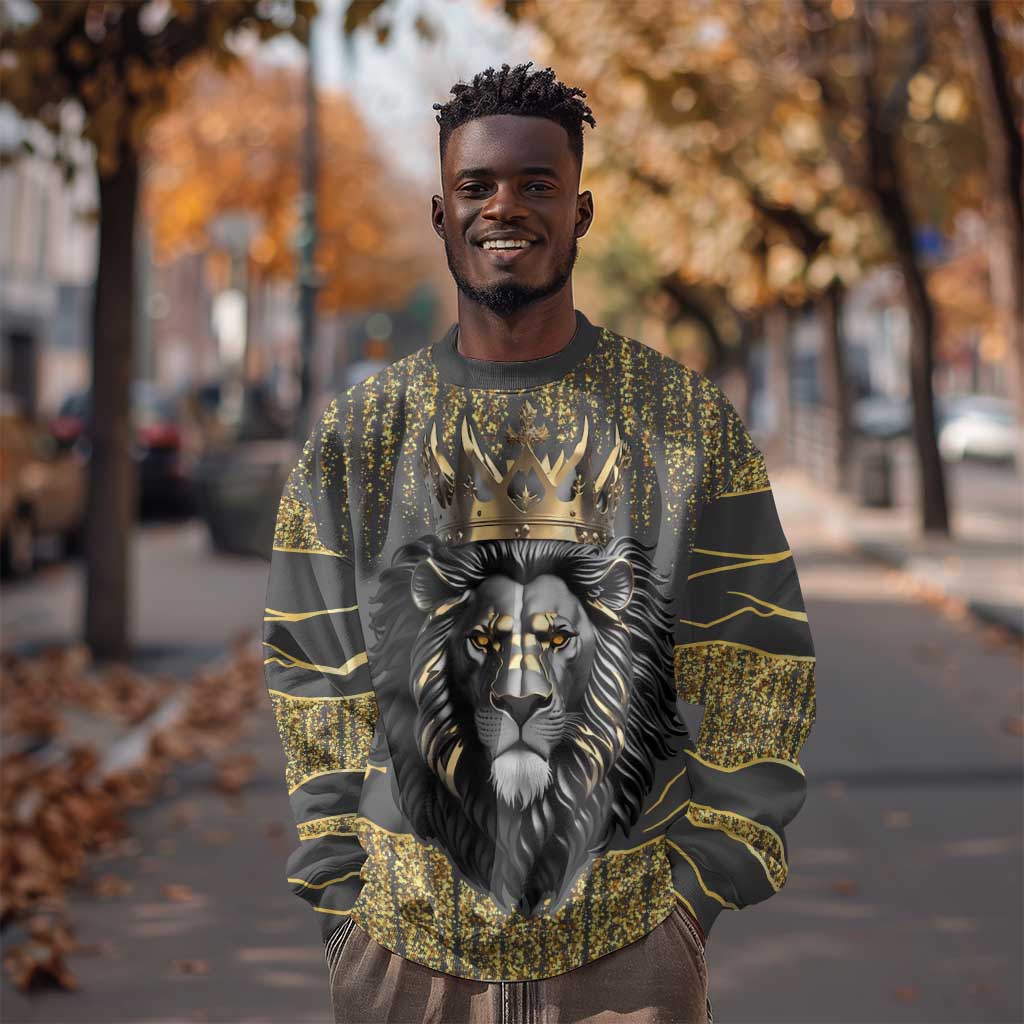 Personalized Black and Gold Lion Africa Sweatshirt DT03