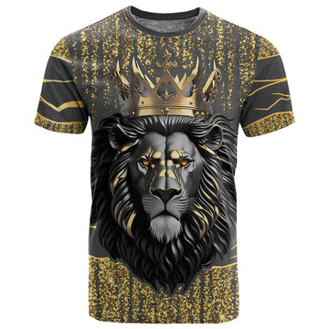 Personalized Black and Gold Lion Africa T shirt DT03