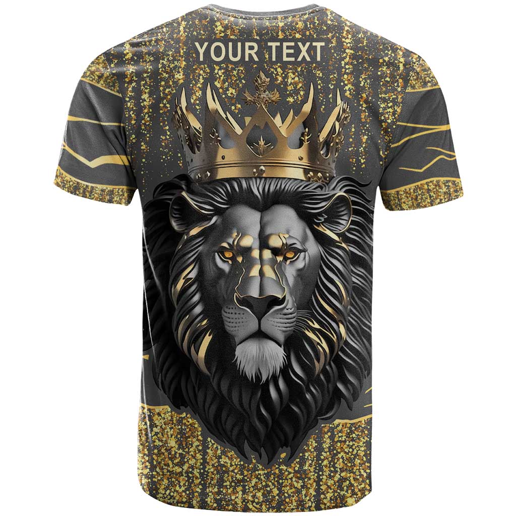 Personalized Black and Gold Lion Africa T shirt DT03