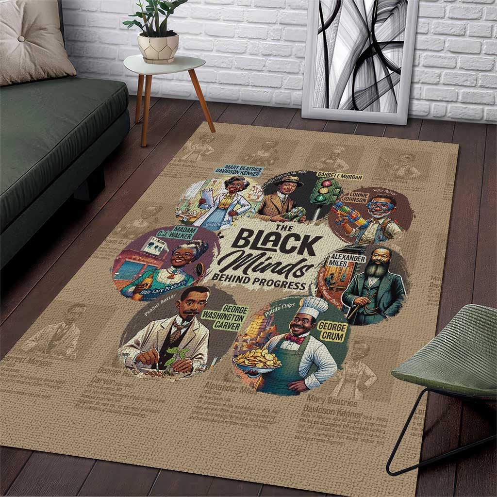 Africa Black Invention Area Rug The Black Minds Behind Progress DT03