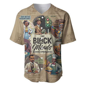 Africa Black Invention Baseball Jersey The Black Minds Behind Progress DT03