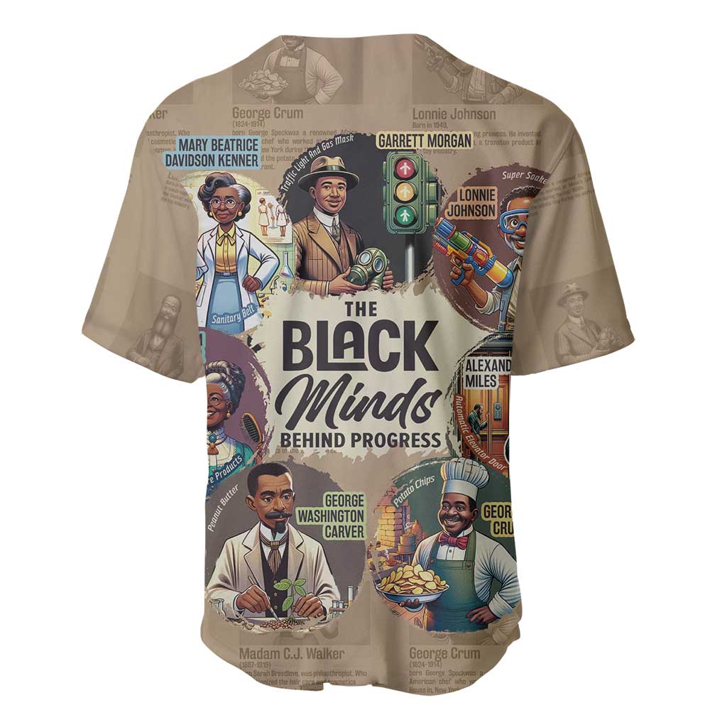 Africa Black Invention Baseball Jersey The Black Minds Behind Progress DT03