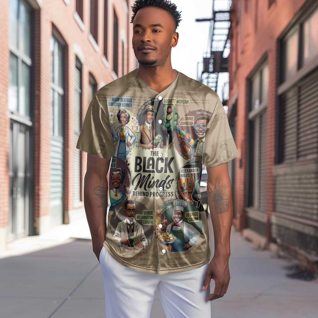 Africa Black Invention Baseball Jersey The Black Minds Behind Progress DT03