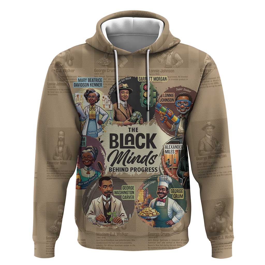 The Black Minds Behind Progress Hoodie Africa Black Invention DT03