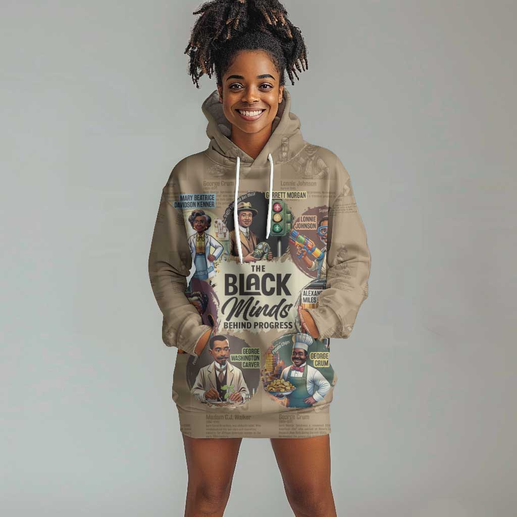 Africa Black Invention Hoodie Dress The Black Minds Behind Progress DT03
