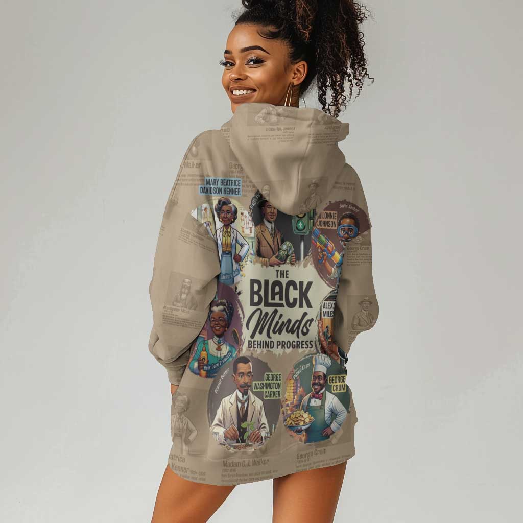 Africa Black Invention Hoodie Dress The Black Minds Behind Progress DT03