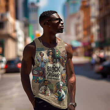 Africa Black Invention Men Tank Top The Black Minds Behind Progress DT03