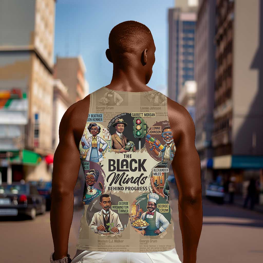 Africa Black Invention Men Tank Top The Black Minds Behind Progress DT03