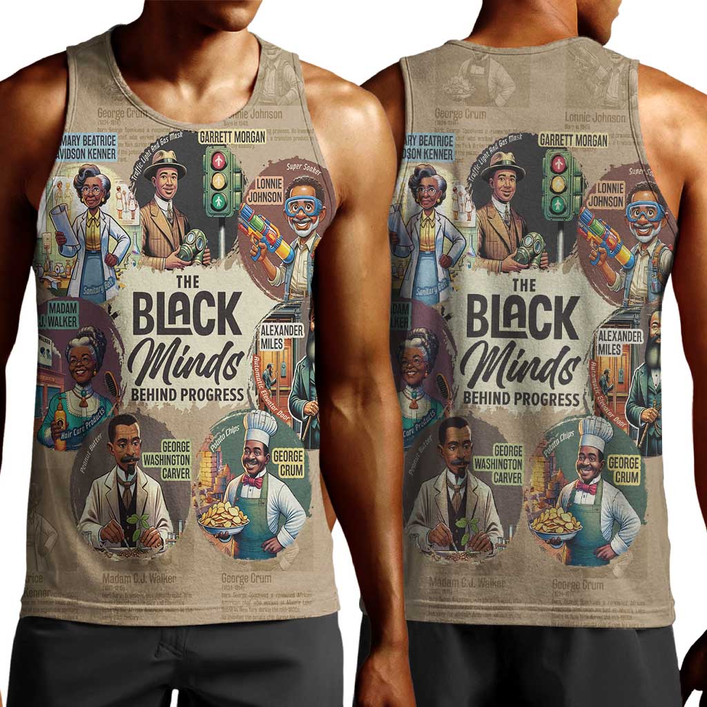 Africa Black Invention Men Tank Top The Black Minds Behind Progress DT03