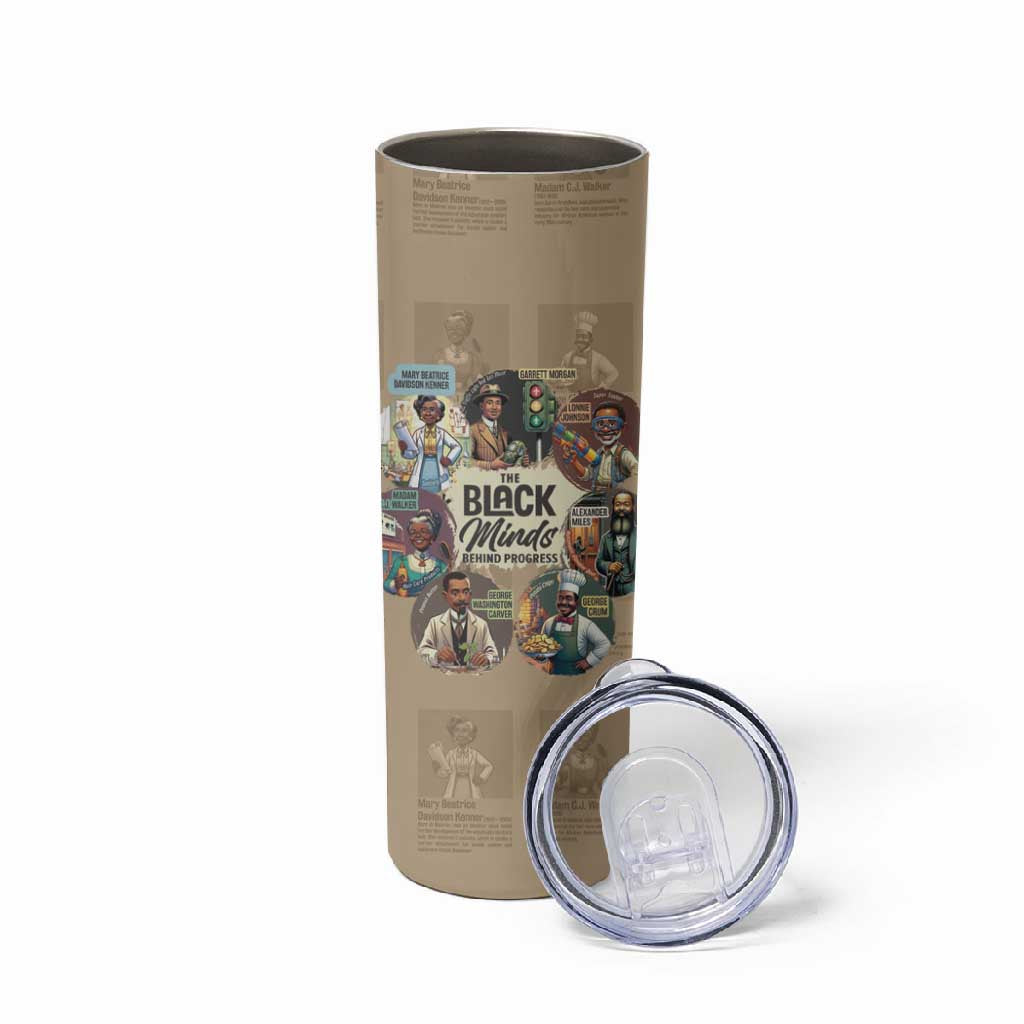 Africa Black Invention Skinny Tumbler The Black Minds Behind Progress DT03