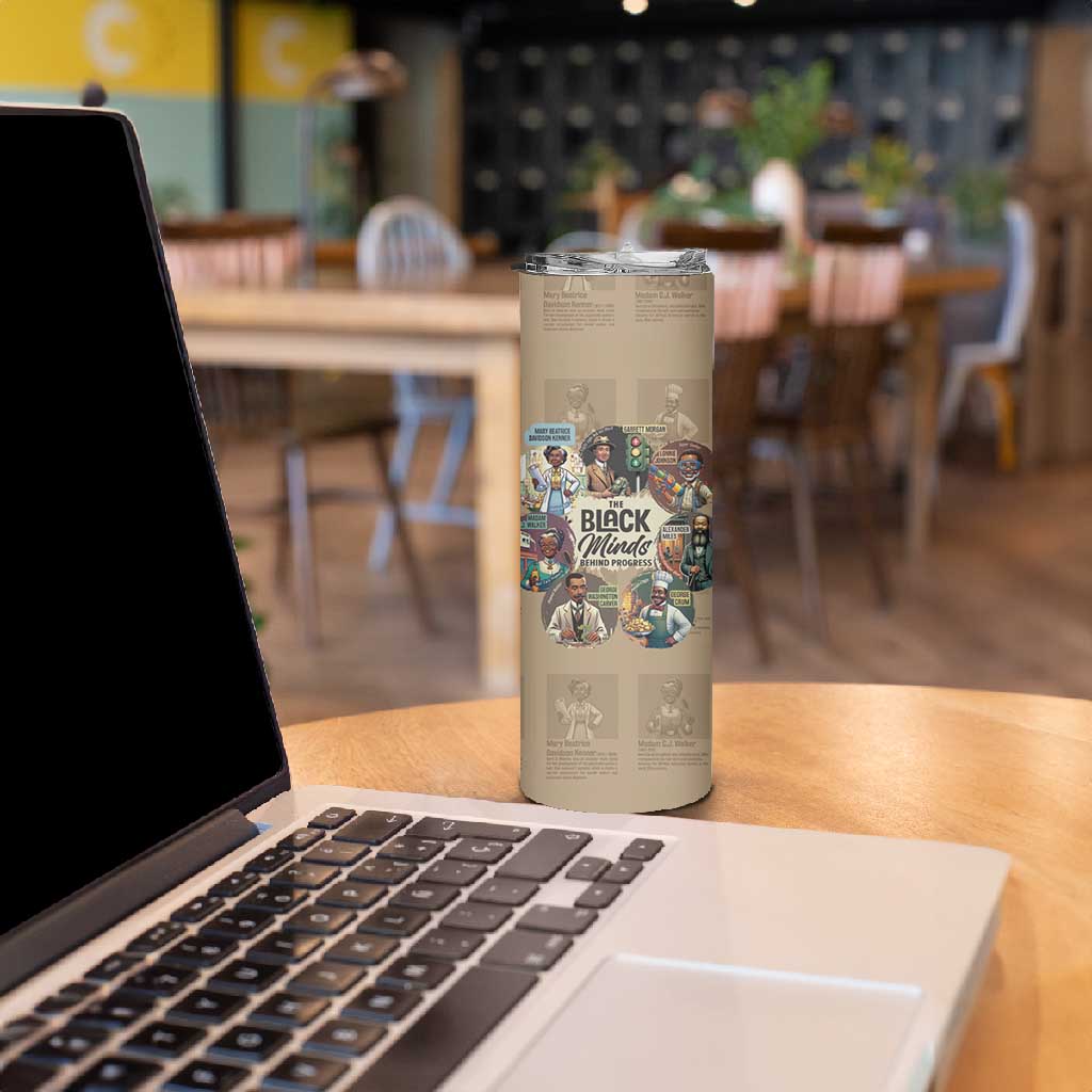 Africa Black Invention Skinny Tumbler The Black Minds Behind Progress DT03