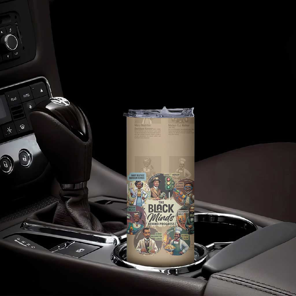 Africa Black Invention Skinny Tumbler The Black Minds Behind Progress DT03