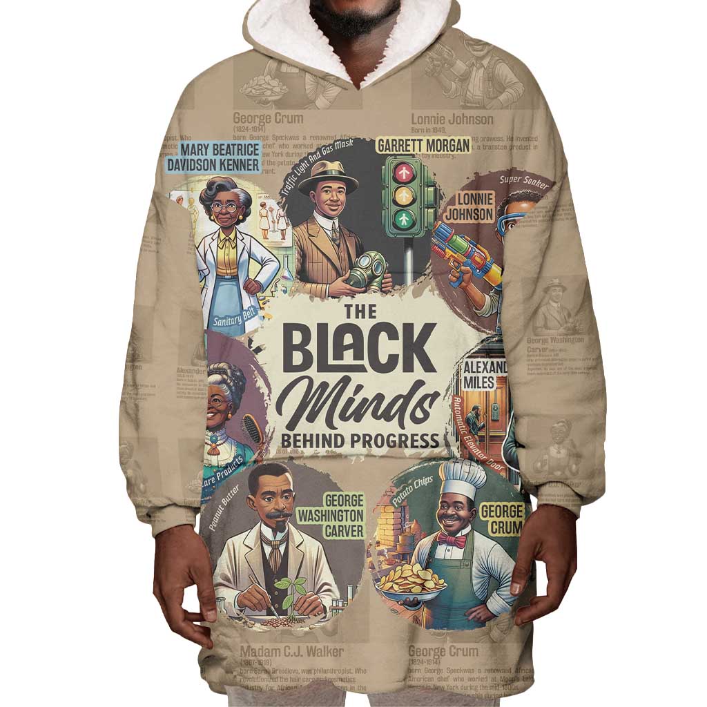 Africa Black Invention Wearable Blanket Hoodie The Black Minds Behind Progress DT03