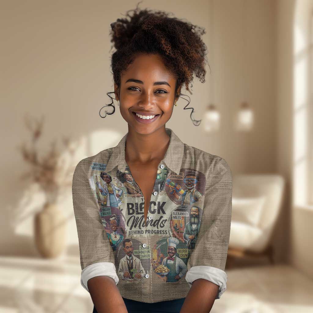 Africa Black Invention Women Casual Shirt The Black Minds Behind Progress DT03