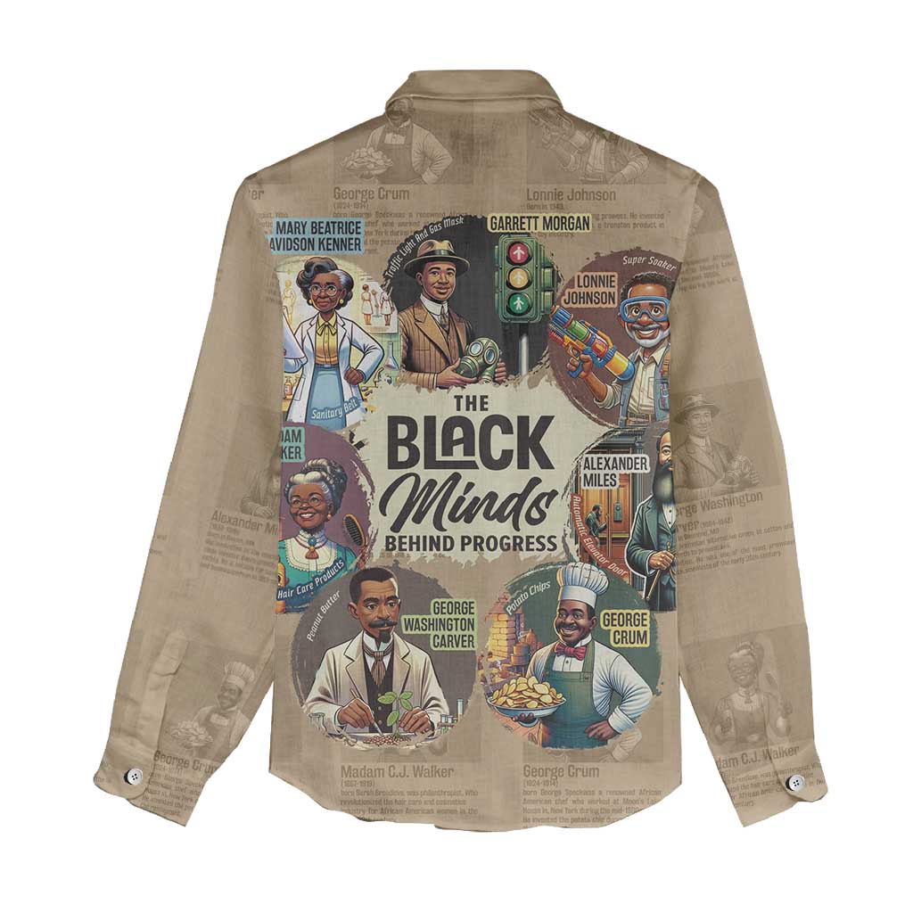 Africa Black Invention Women Casual Shirt The Black Minds Behind Progress DT03