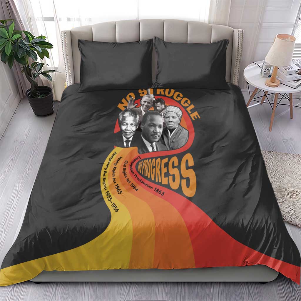 Civil Rights Leaders African American Bedding Set No Struggle No Progress DT03