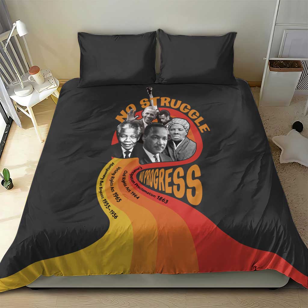 Civil Rights Leaders African American Bedding Set No Struggle No Progress DT03
