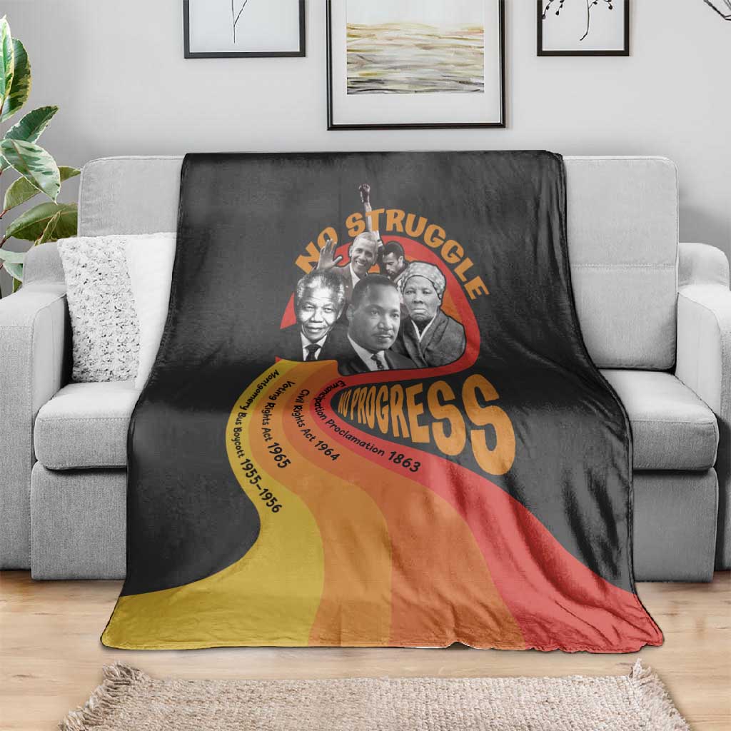 Civil Rights Leaders African American Blanket No Struggle No Progress DT03