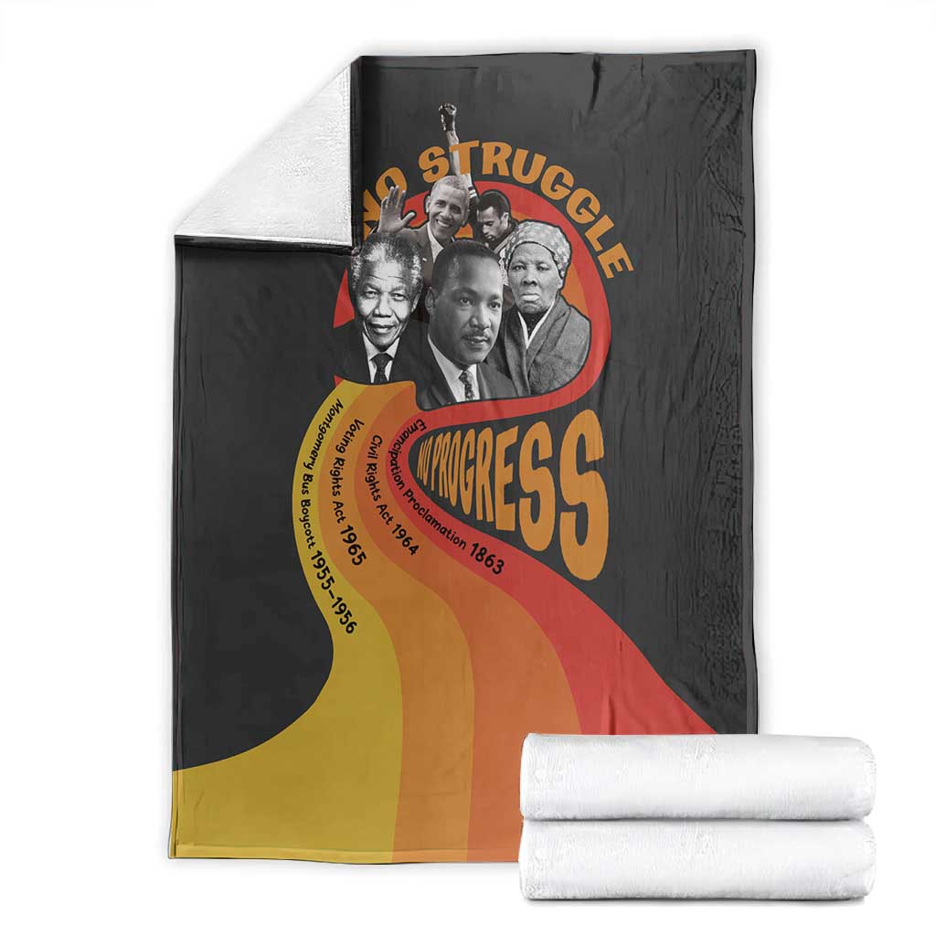 Civil Rights Leaders African American Blanket No Struggle No Progress DT03