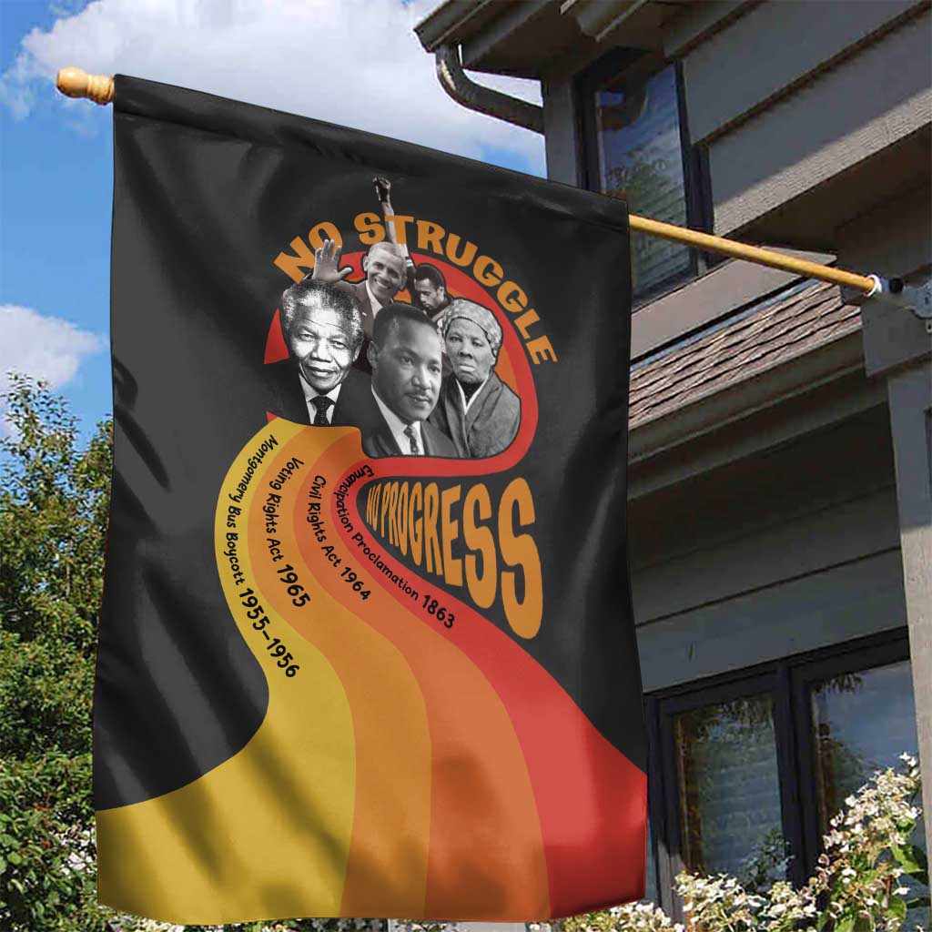 Civil Rights Leaders African American Garden Flag No Struggle No Progress DT03
