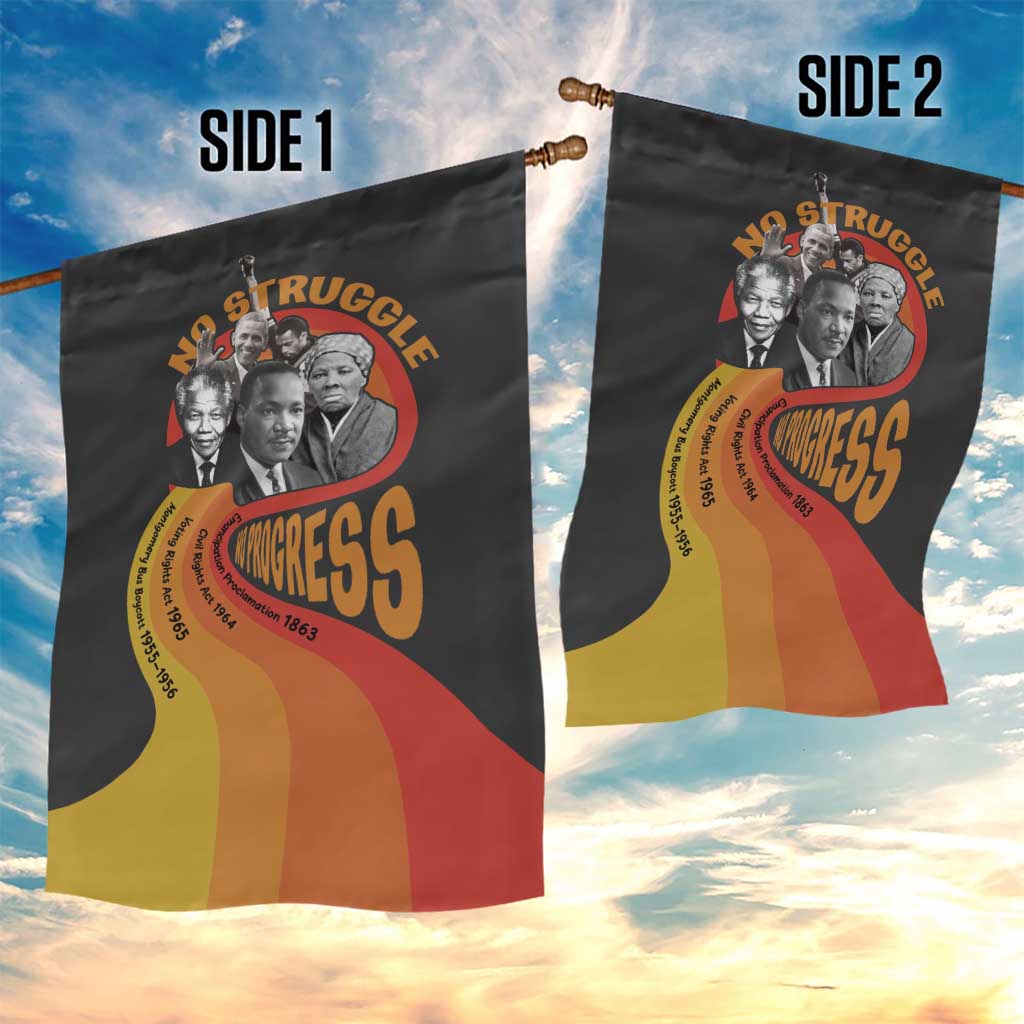 Civil Rights Leaders African American Garden Flag No Struggle No Progress DT03