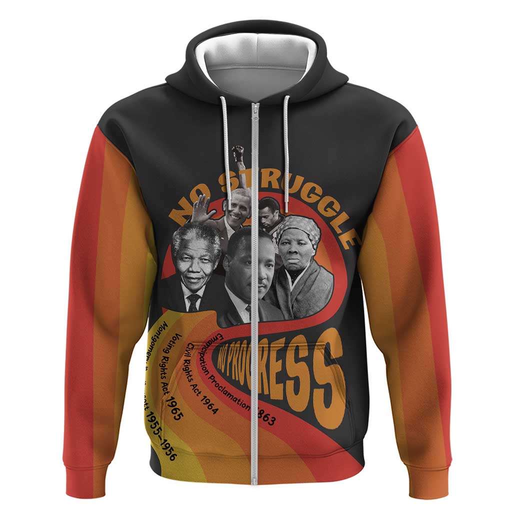 No Struggle No Progress Hoodie Civil Rights Leaders DT03