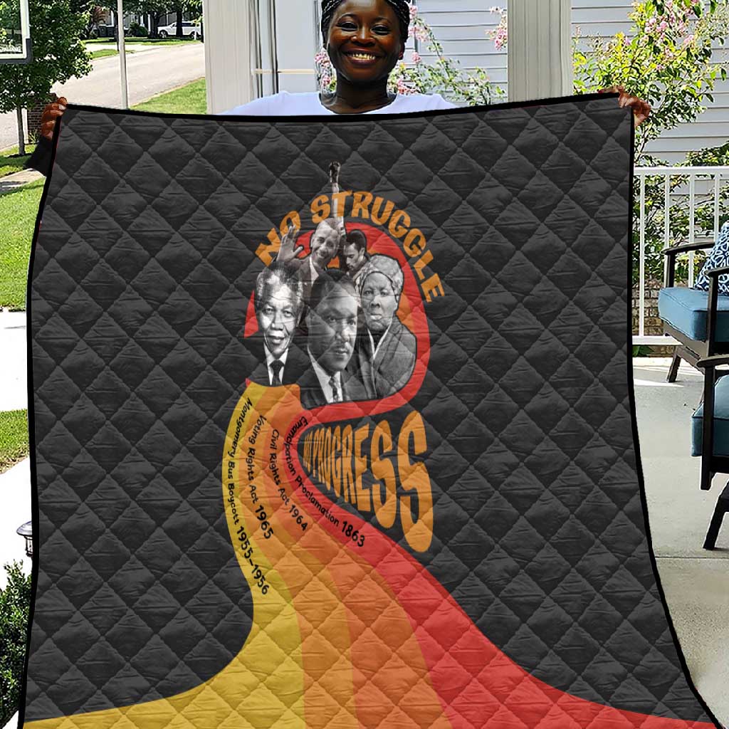 Civil Rights Leaders African American Quilt No Struggle No Progress DT03