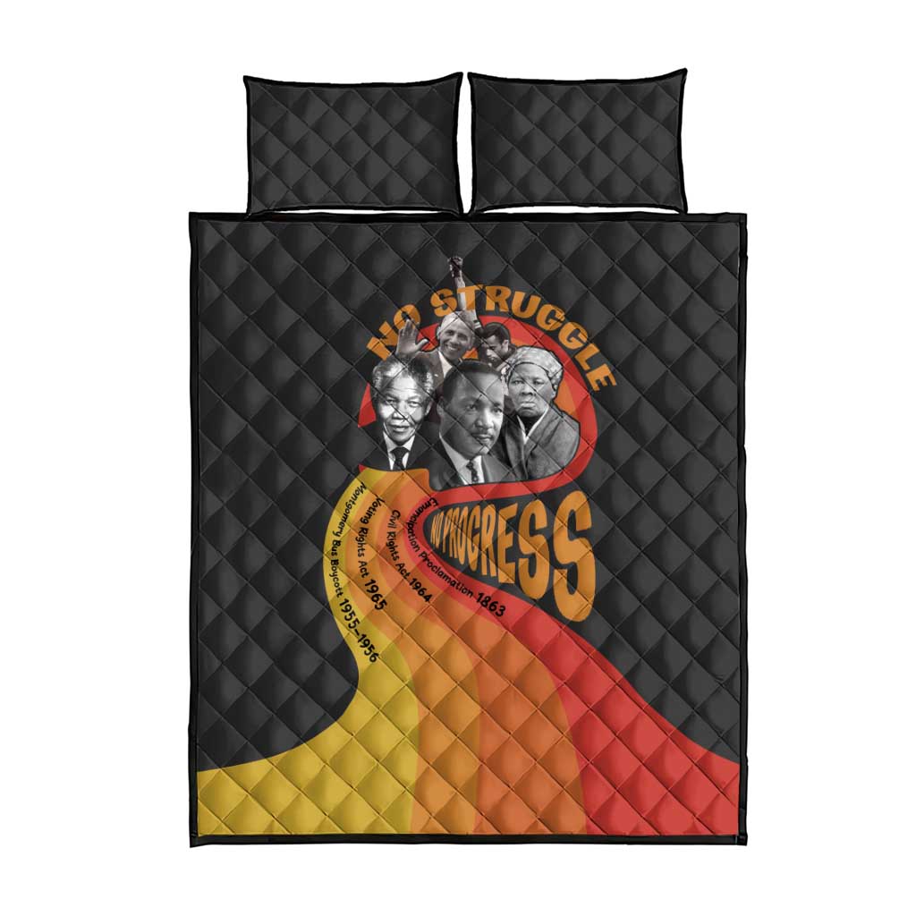 Civil Rights Leaders African American Quilt Bed Set No Struggle No Progress DT03