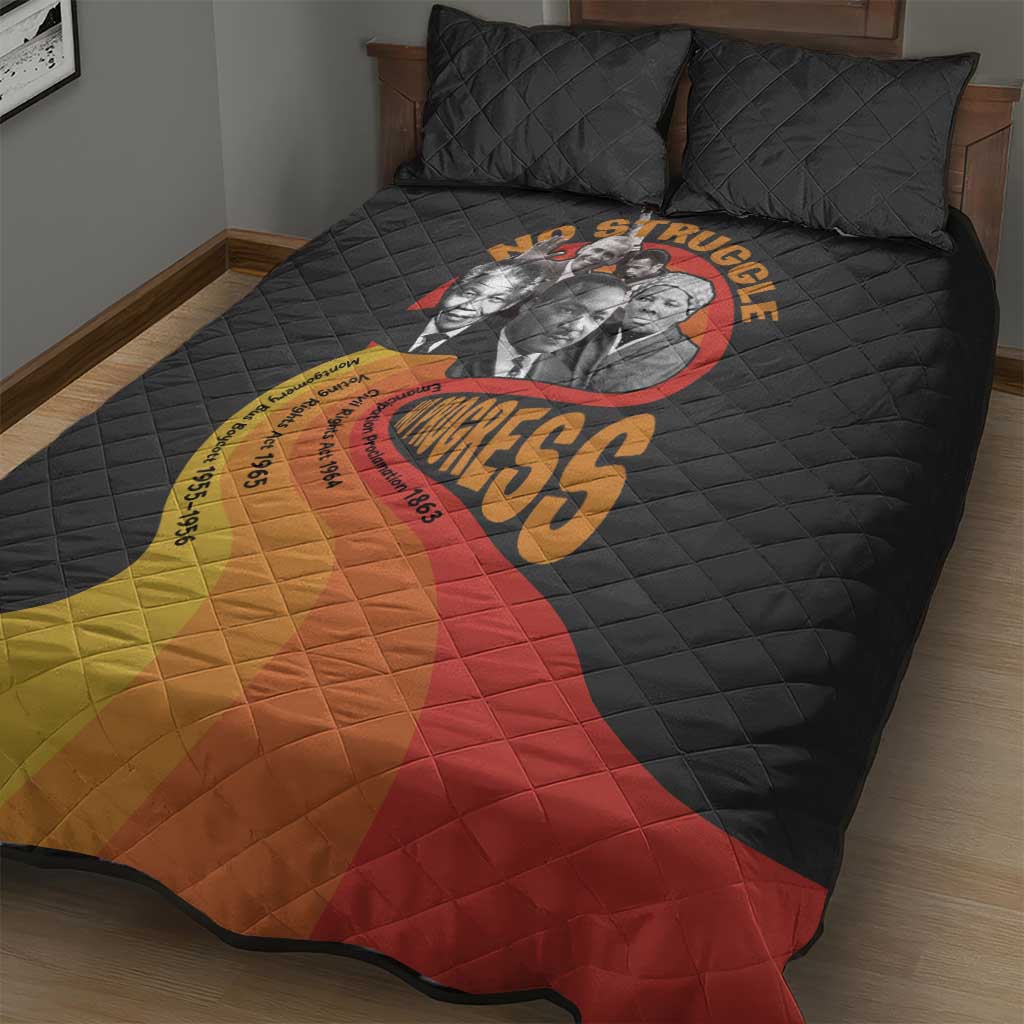 Civil Rights Leaders African American Quilt Bed Set No Struggle No Progress DT03