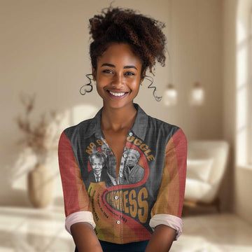 Civil Rights Leaders African American Women Casual Shirt No Struggle No Progress DT03