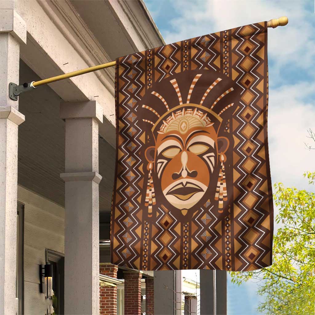 African Mask Printed Mudcloth Garden Flag Afro Bogolan DT03