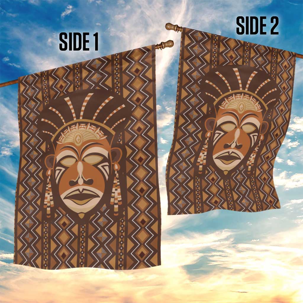 African Mask Printed Mudcloth Garden Flag Afro Bogolan DT03