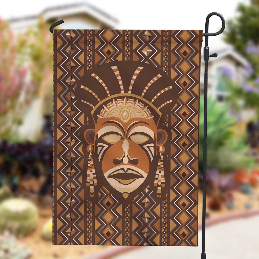 African Mask Printed Mudcloth Garden Flag Afro Bogolan DT03