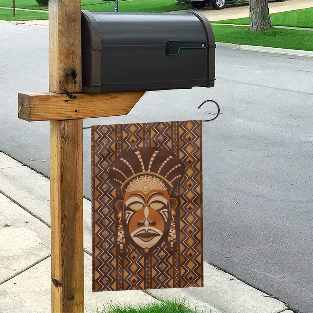 African Mask Printed Mudcloth Garden Flag Afro Bogolan DT03