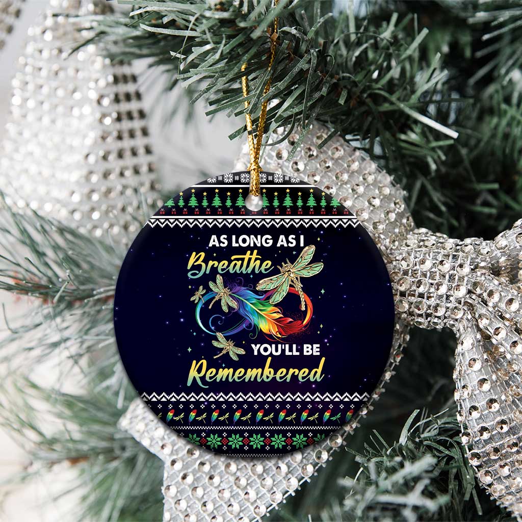 Dragonfly Angel Ceramic Ornament As Long As I Breathe You'll Be Remembered DT03