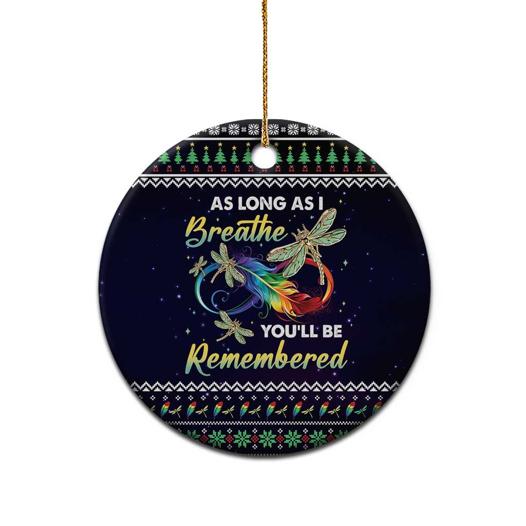 Dragonfly Angel Ceramic Ornament As Long As I Breathe You'll Be Remembered DT03