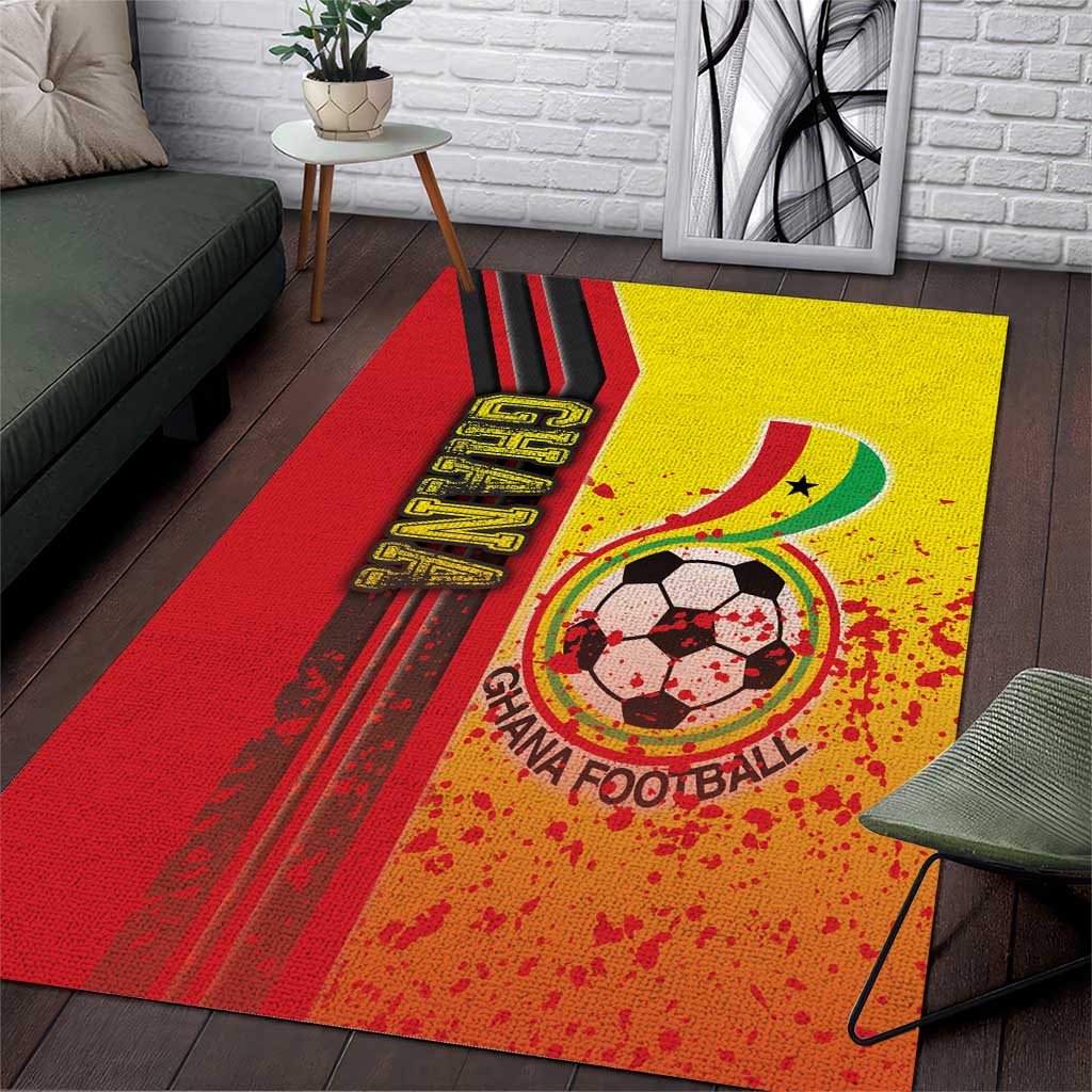 Ghana Soccer Area Rug Black Stars Football - Road To Champion DT03