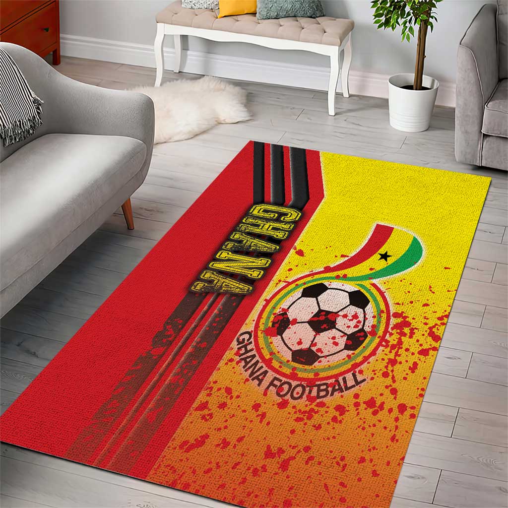 Ghana Soccer Area Rug Black Stars Football - Road To Champion DT03