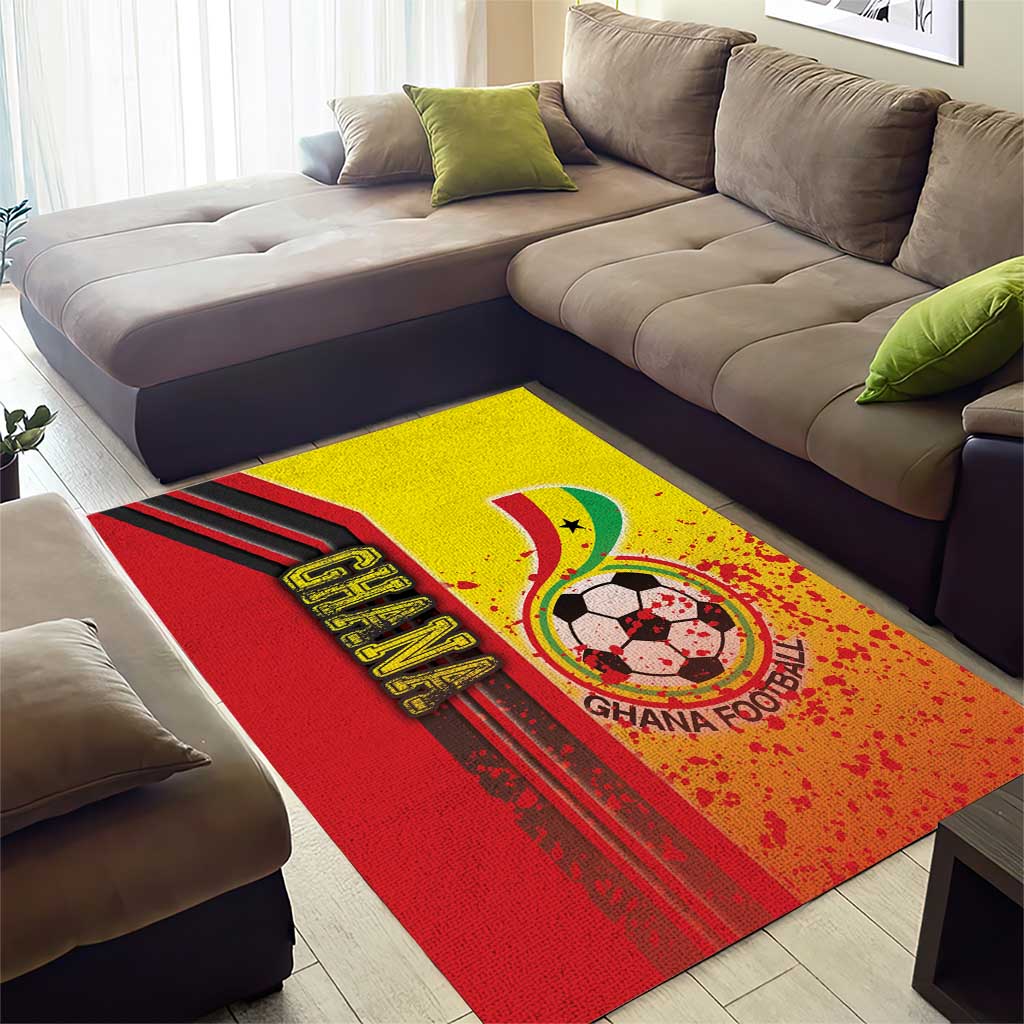 Ghana Soccer Area Rug Black Stars Football - Road To Champion DT03