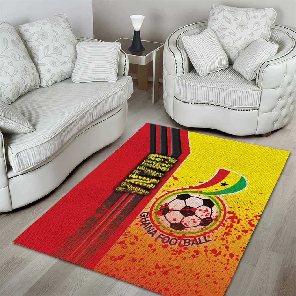 Ghana Soccer Area Rug Black Stars Football - Road To Champion DT03