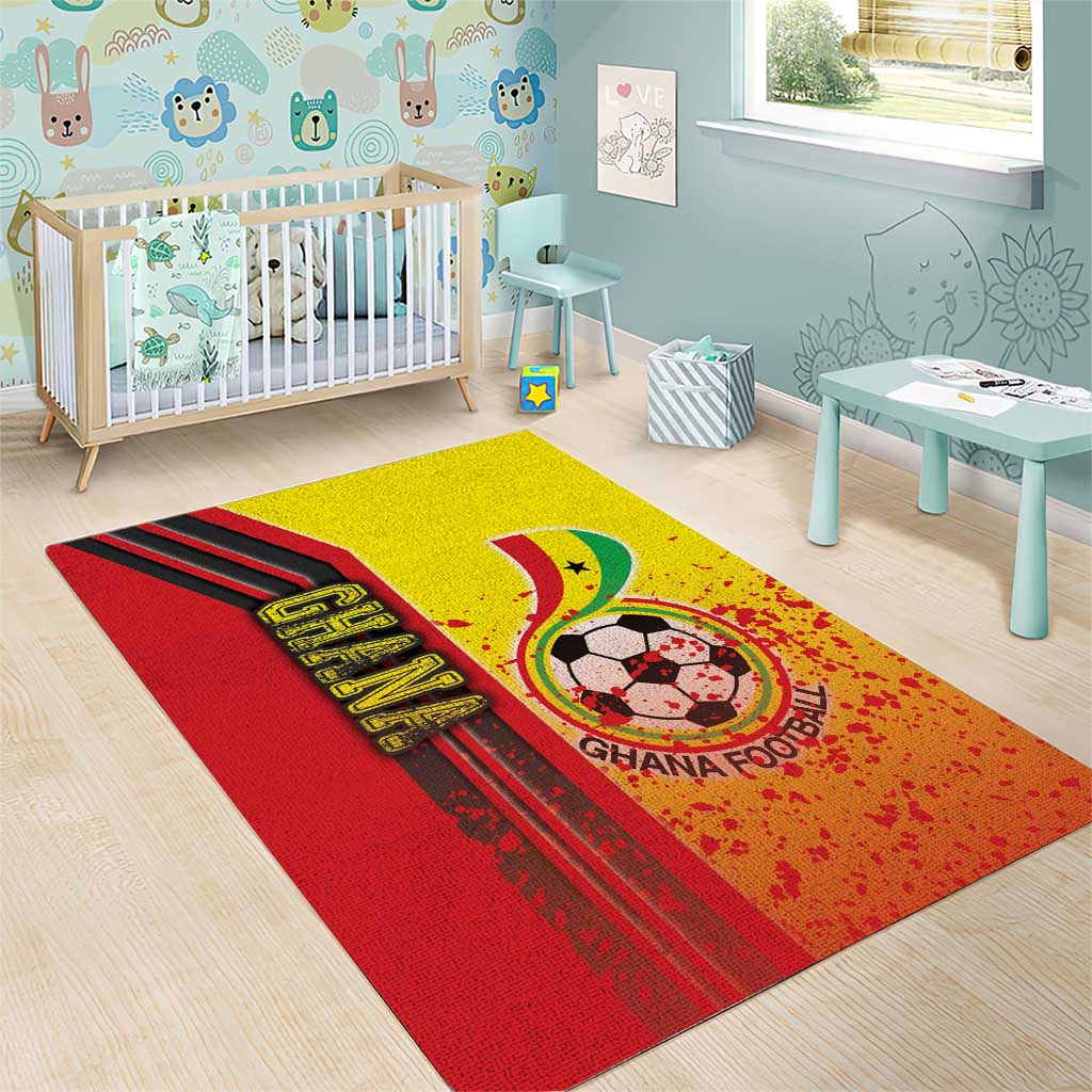 Ghana Soccer Area Rug Black Stars Football - Road To Champion DT03