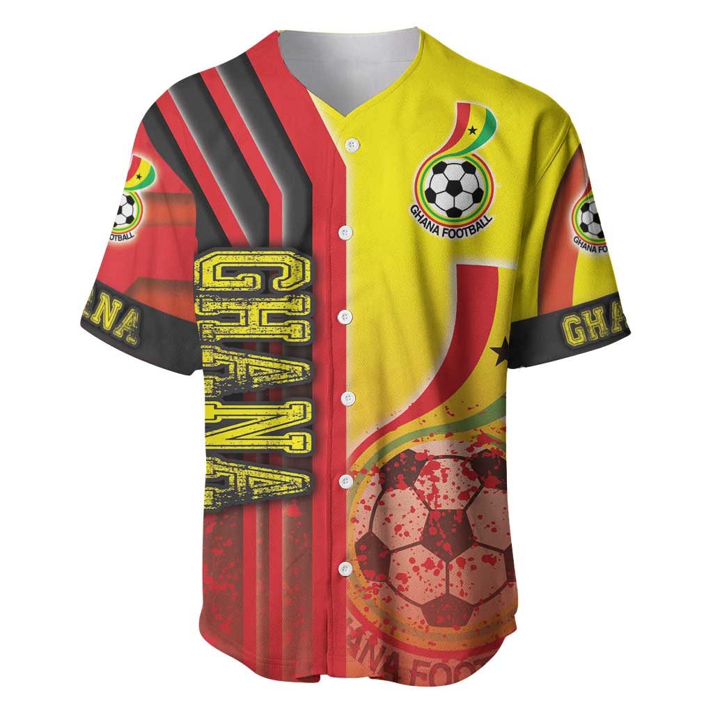 Ghana Soccer Baseball Jersey Black Stars Football - Road To Champion DT03