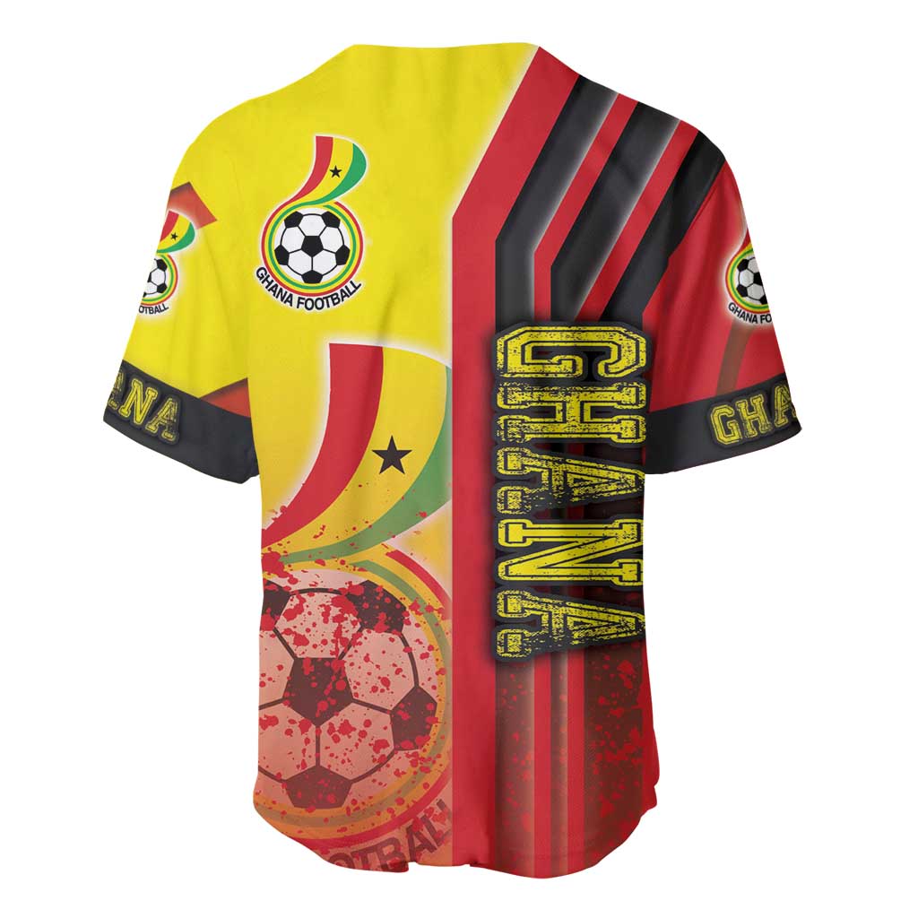 Ghana Soccer Baseball Jersey Black Stars Football - Road To Champion DT03